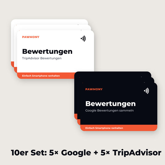 NFC Bewertungs-Set: 5× Google + 5× TripAdvisor – Bild 1